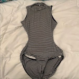Striped body suit